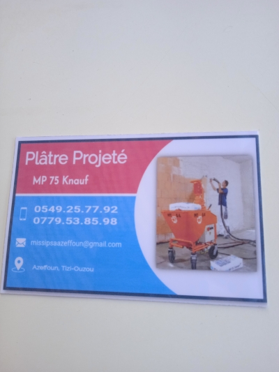 Plâtre à projeter mp75